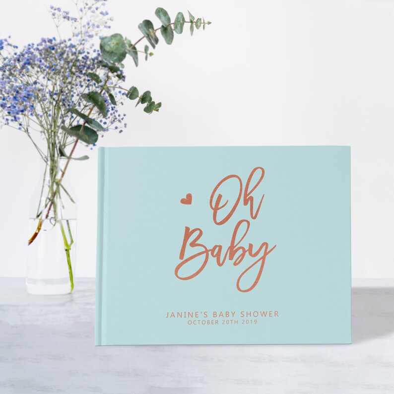 Baby Boy Guest Book Oh Baby Book Baby Shower Guest Book Boy Etsy