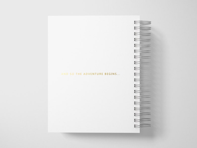 Wedding Planner Book Personalized Future Mrs Planner White and Gold Color Choices Available 6 x 9 inches Design: P002 image 2