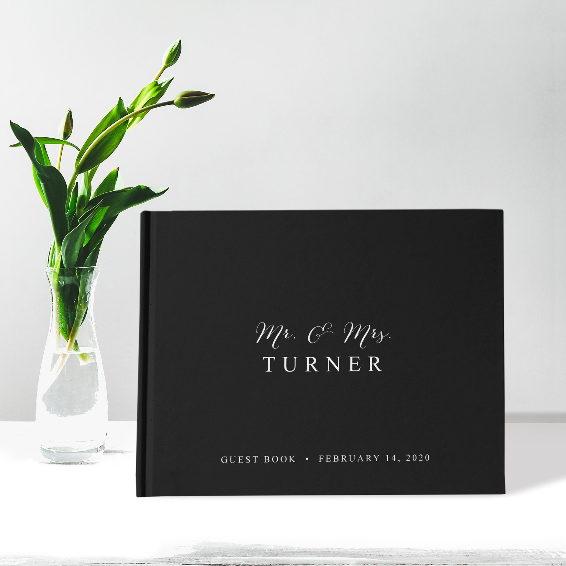 Black and White Wedding Guest Book Black Wedding Guest Book Etsy