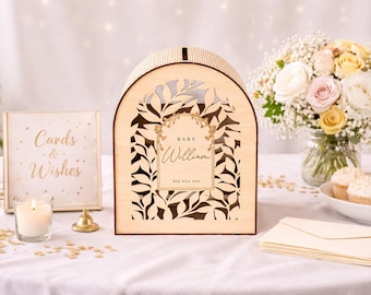 Personalised Baby Shower, Christening or Baptism Wishing Well Gift Box