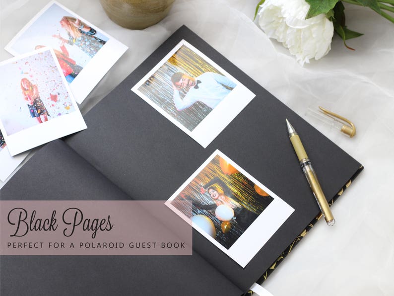 Wedding Guest Book Navy Blue and White 50 Sheets of Paper Color Choices Available Design: PBL008 image 7