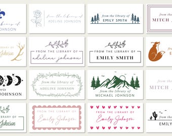 Book Labels Personalised, This Book Belongs to Custom Library Sticker, Bookish Gift