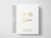 Wedding Planner Book Personalized | Engagement Gifts | White and Gold | Color Choices Available | 6 x 9 inches | Design: P036 