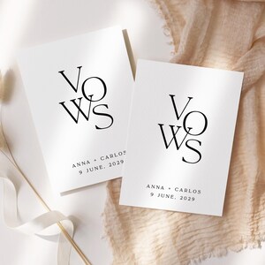 A Set of Vow Cards | His and Hers Vow Cards | To My Husband on our Wedding Day | Made in AU | A6 Folded Cards | SKU: GB006