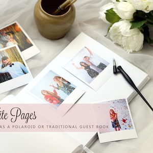 Fairy Tale Wedding Guest Book Once Upon a Time White and Gold 50 Sheets of Paper Color Choices Available Design: PBL080 image 10