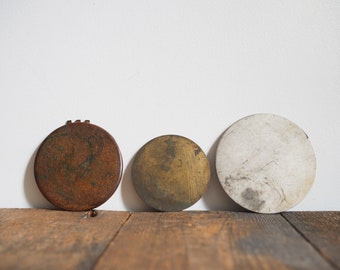 vintage metal circles, art project