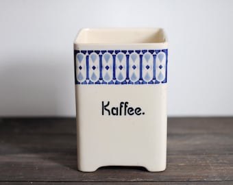 Vintage German Ceramic Kaffee Canister – MCM Farmhouse Kitchen Jar