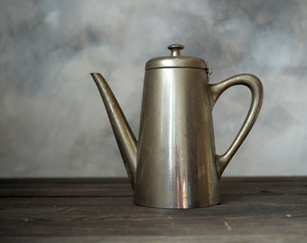 Vintage Polish Metal Pitcher, 1.25 Liter