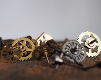 Vintage Clock Parts, Art Project Supplies