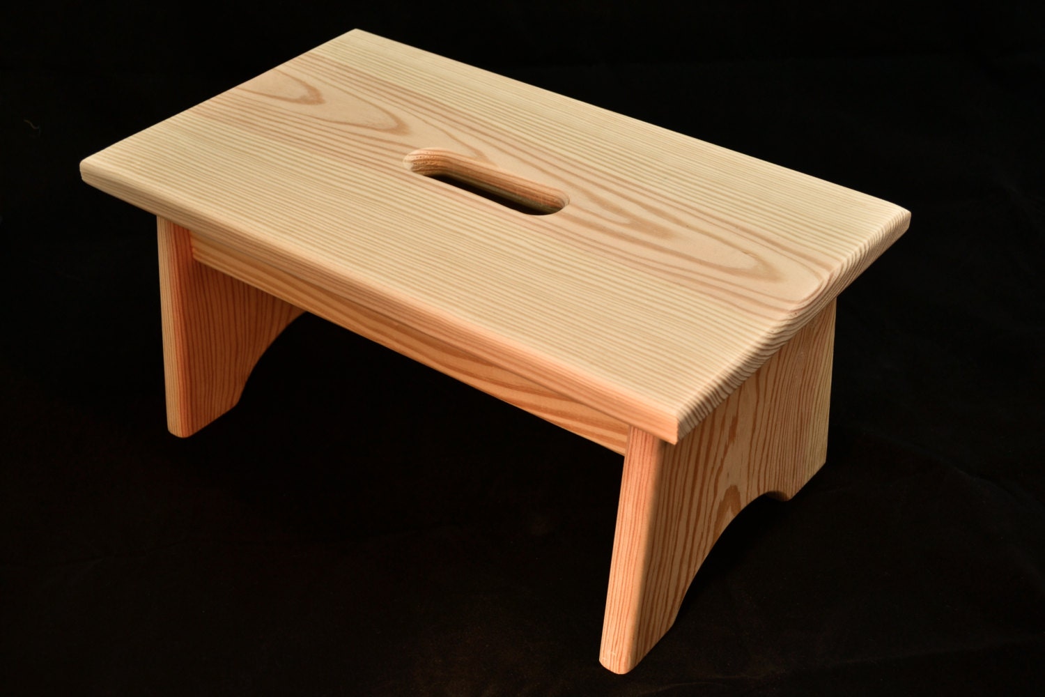 Wood Step Stool with Handle Hole Unfinished Pine 16L x Etsy
