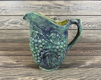 Arnels Pottery Ceramic Grape Cluster Pitcher