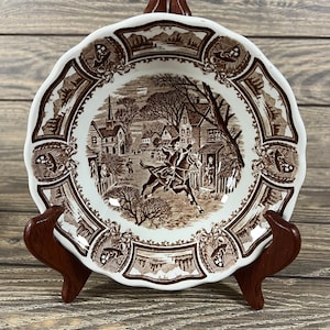J & G Meakin Americana Brown Transferware Ironstone Bowl