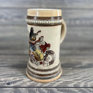 Hupfen Malz Gott Erhalts Bavarian German Beer Stein