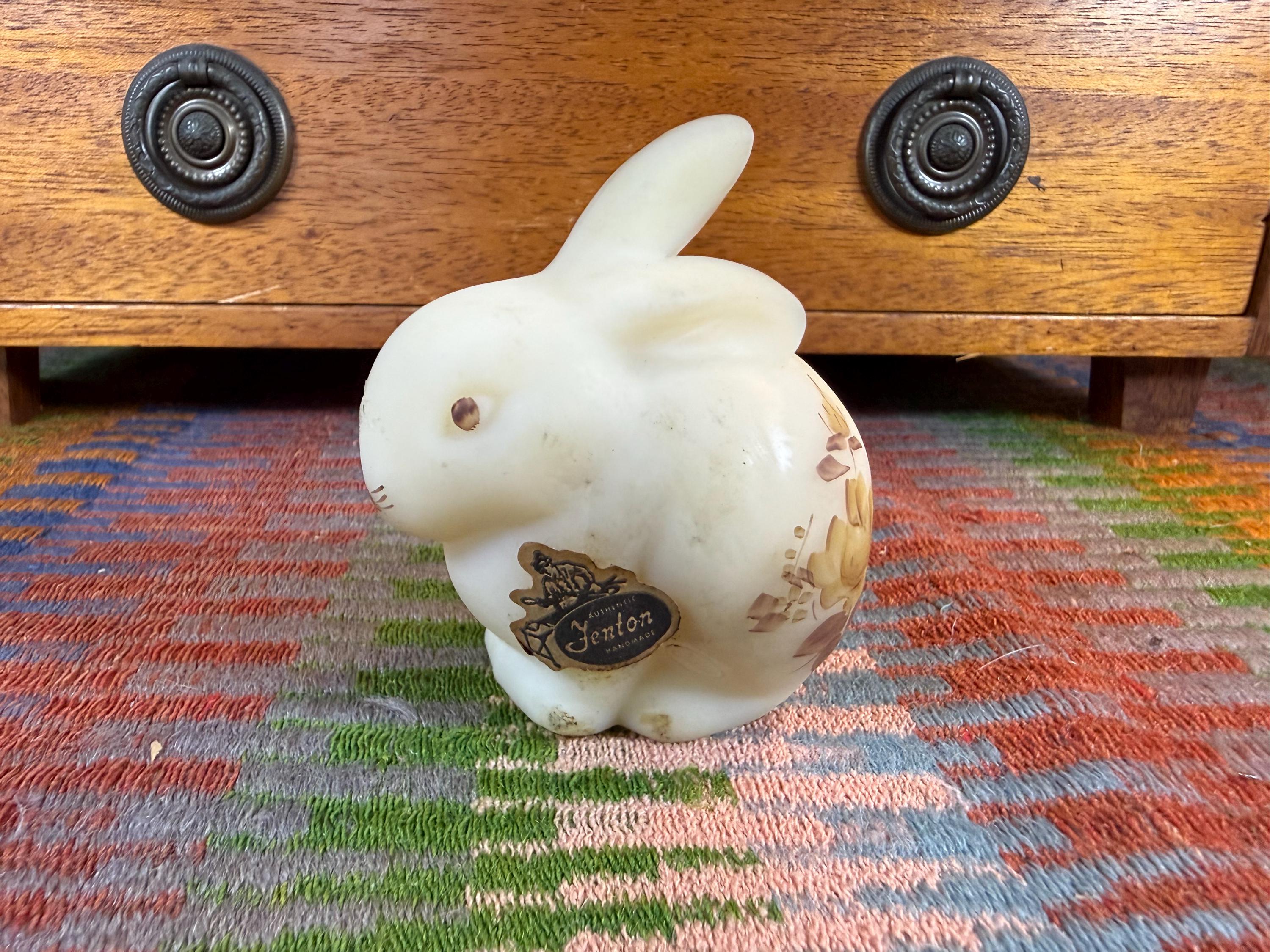 Fenton Glass Bunny - Etsy