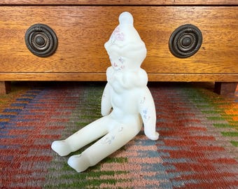 Fenton Meadowblooms Satin Glass Sitting Clown