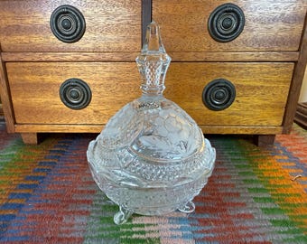 Enesco 24% Lead Crystal Lidded Candy Dish