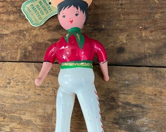 Vintage Mouth Blown Di Carlini Latin America Christmas Ornament Italy