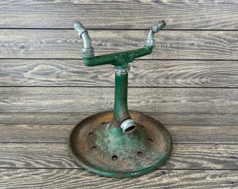 Vintage Green Metal Rain King Sprinkler Model H3 Sunbeam Corp