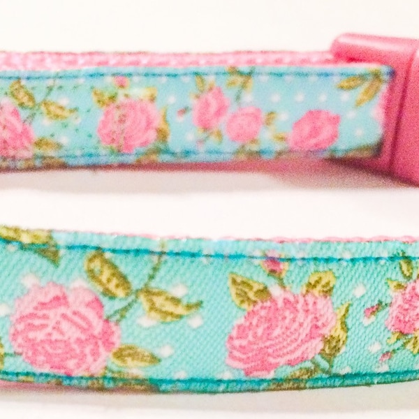 Vintage Rose dog collar