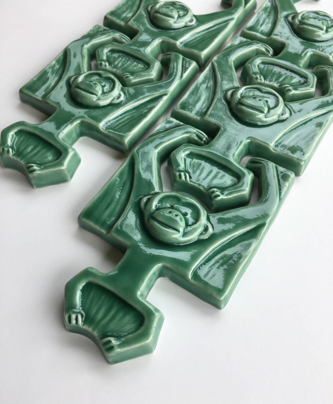 Monkey Ceramic Tile / Handmade Monkey Tile / Monkey Backsplash Etsy