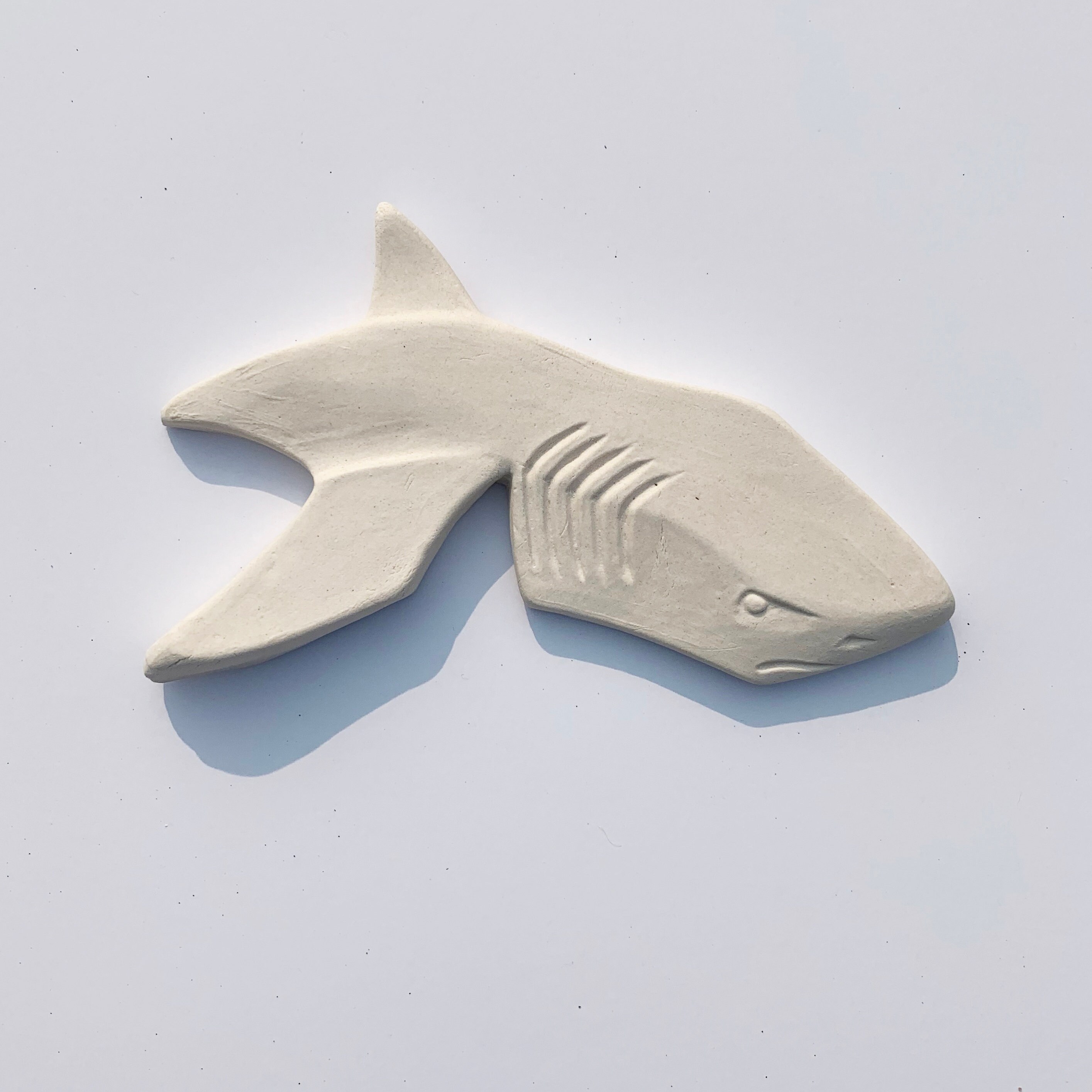 Shark Ceramic Tile Heading East / Handmade Shark Tile / Shark Etsy