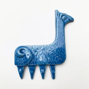 Llama Ceramic Tile / Ready to Ship Handmade Llama Tile / Llama Backsplash / Llama Accent Tile / Interlocking Llama Tiles