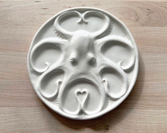 Handmade Ceramic Paint Palette; Octopus Design