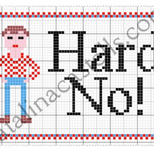 Hard No Cross Stitch Pattern