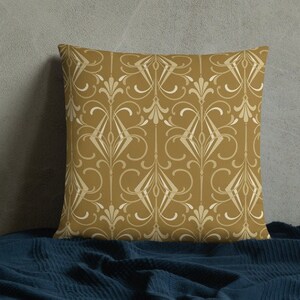 Art deco throw pillow, gold vintage print, gift for her, home decor, housewarming pillow gift, geometrical, house couch pillow, abstract art