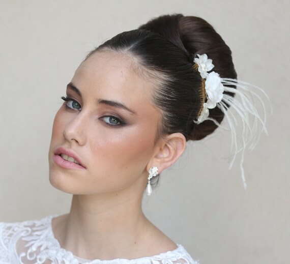 Bridal Haircomb Old Hollywood Glamour Wedding Hairpiece Etsy
