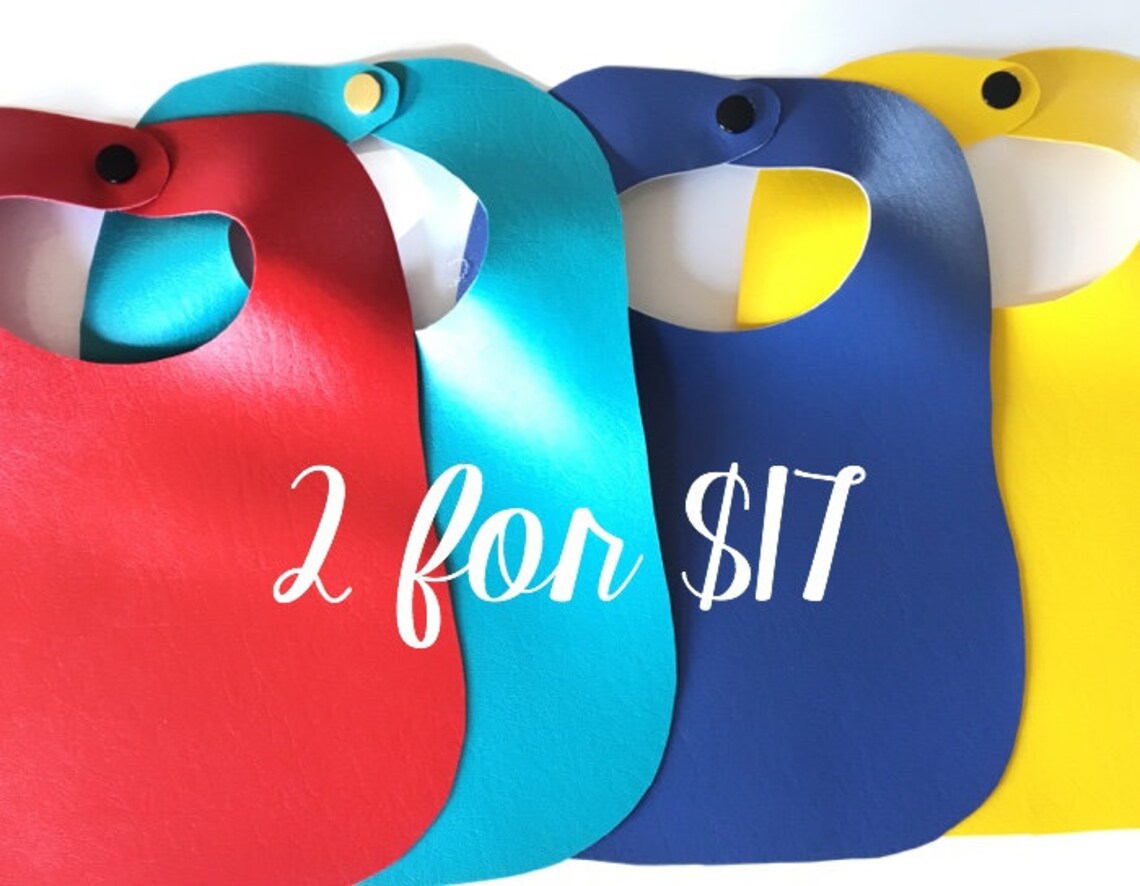 2 Solid Color. Classic Bibs for 17.00. Baby/Children Bib Etsy