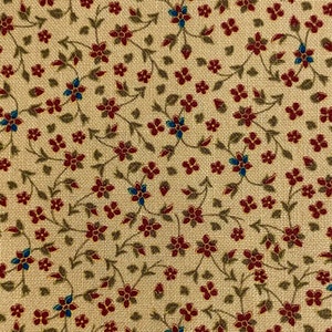 One Half Yard of Fabric, Quilting Fabric, Mini Floral, Home Style Fabric, Country Calico Style