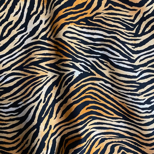 One Half Yard of Fabric Material - Tiger Skin Fabric, Brown, Cheetah Fabric, Leopard Fabric, Cat Prints, Jungle Cats, Animal Kingdom