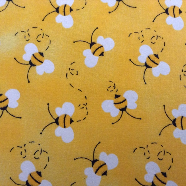One Half Yard of Fabric -  Charms Bees Yellow, Bee Fabric