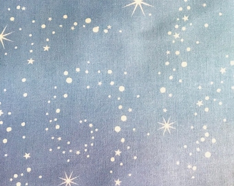 Fabric By The Half Yard - Frosty Swirls, Blender, Star Fabric, Sky Fabric, Tinkerbell Fabric