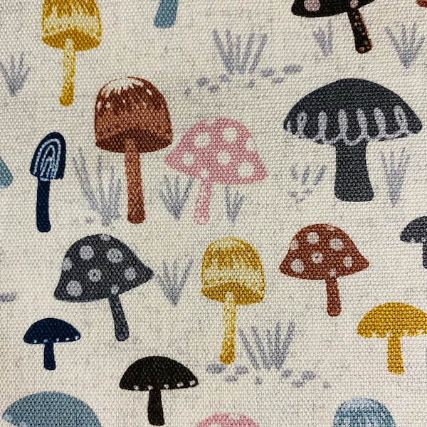 Fabric By The Half Yard -  Mushrooms, Home Dec Fabric, Mushroom Fabric