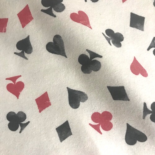 Playing Cards Cotton Fabric by the Yard Casino Fun Poker Etsy