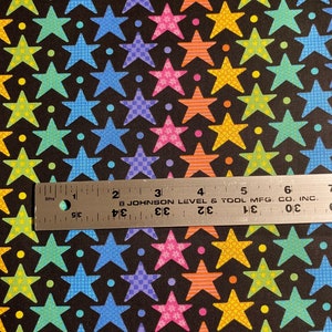Fabric by the Half Yard Colored Stars and Dots Patterned - Etsy
