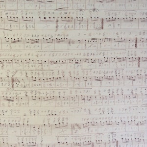 One Fat Quarter of Fabric Material Sheet Music Symphony-Tim Holtz image 3