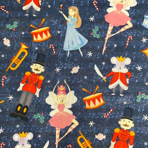 Nutcracker Dream Ballet Fabric by the Yard. Quilting Cotton Etsy Ireland