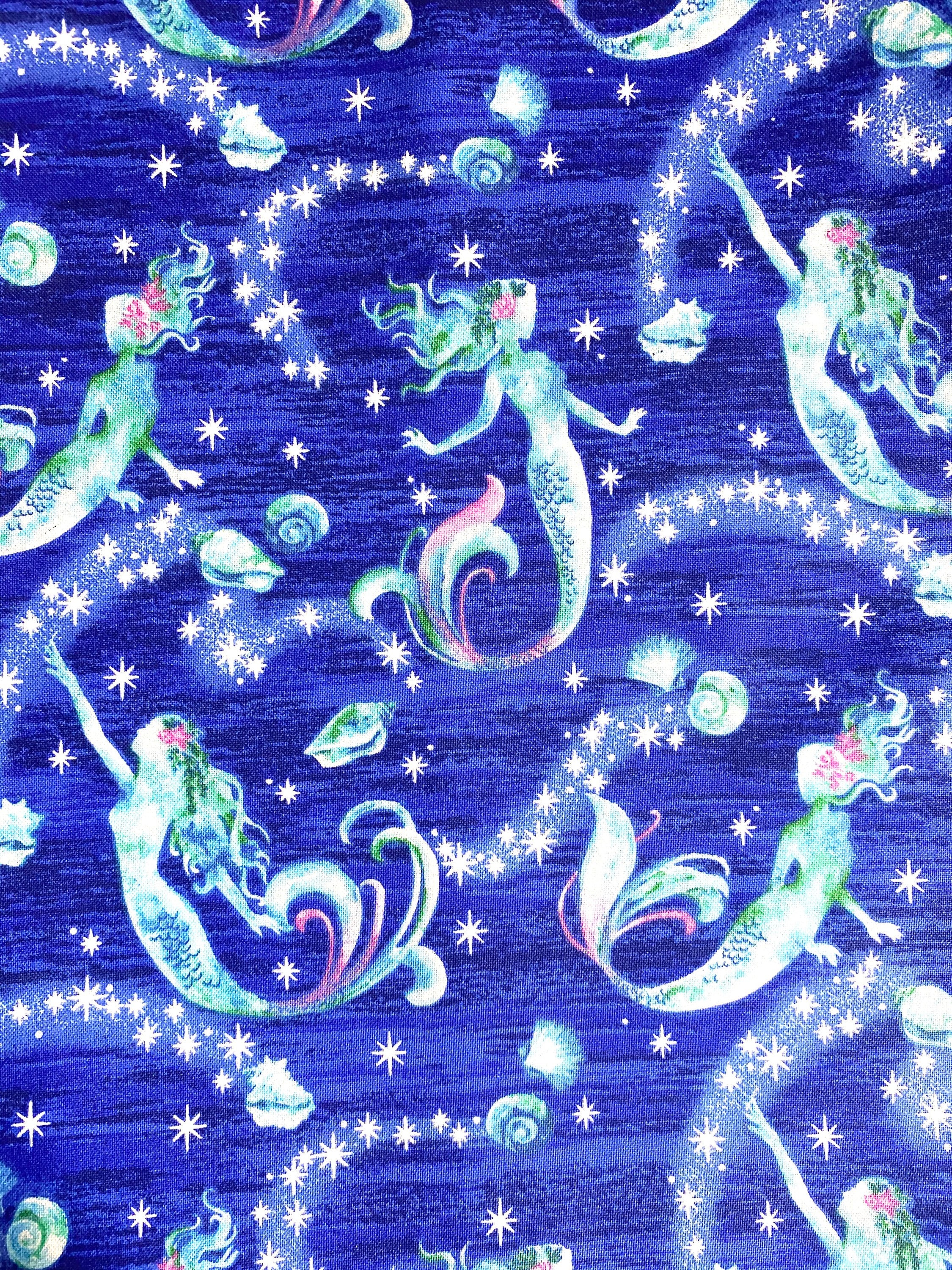 One Half Yard of Fabric Mystical Mermaid, BEST SELLER, Mermaid Dance, Mermaid  Fabric, Mermaids 