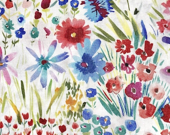 Fabric By the Half Yard - Wildflowers, Flower Garden, Floral Fabric, Spring Flowers, Vintage Floral, Designer Fabric, Modern Floral Fabric