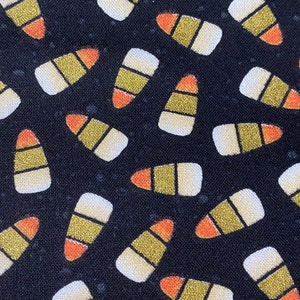 One Half Yard of Fabric, Candy Corn Glitter, Halloween Fabric, Candy Corn Fabric