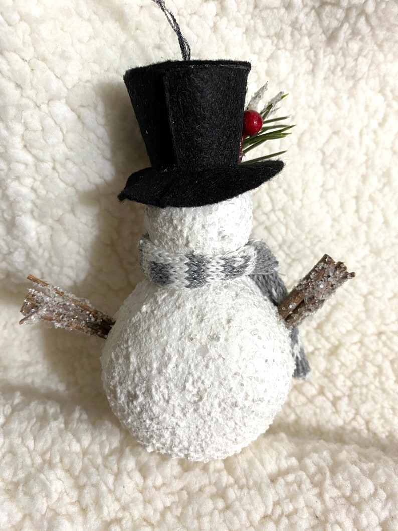 One Snowman Ornament for Decoration Crafting or for a Gift