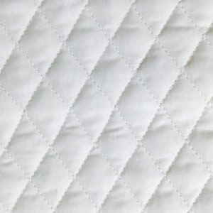 Quilted Cotton Fabric, Pre-washed Solid Cotton Fabric, Quality Korean Fabric  White or Natural Fabric by the Yard /52121 