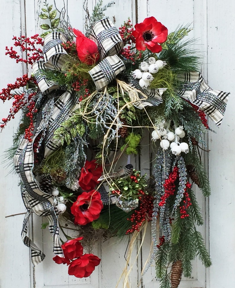 Elegant Christmas Wreath Christmas Wreath for Front Door Etsy