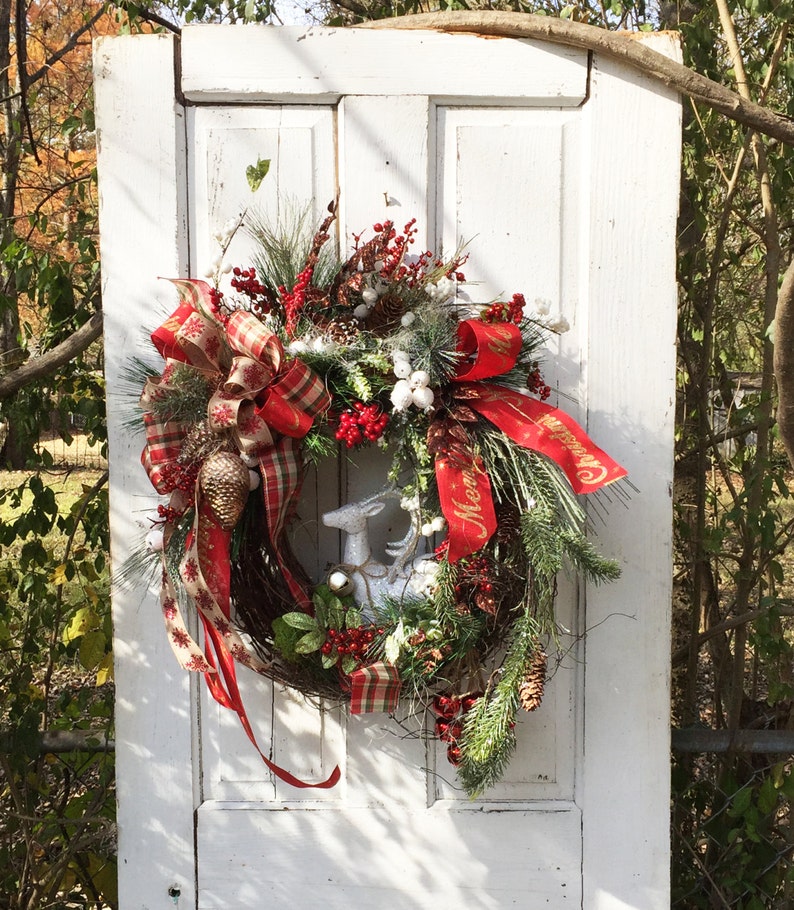 Christmas Wreath for Front Door Christmas Wreath Christmas | Etsy