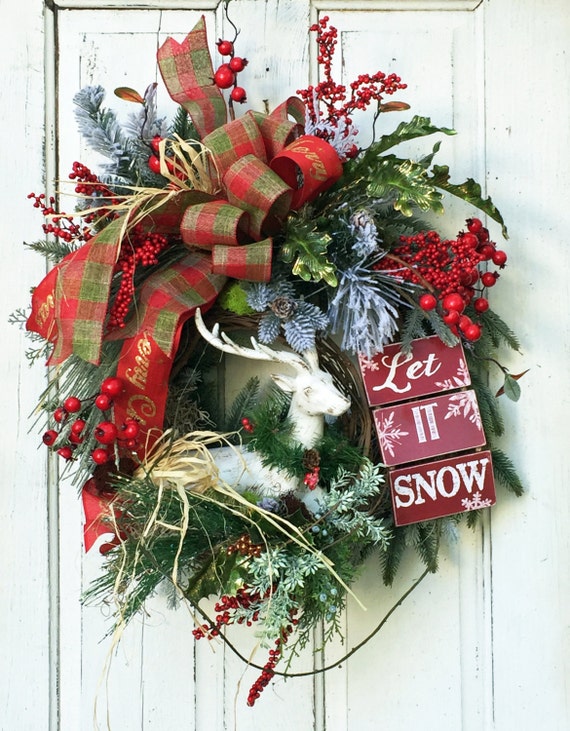 Christmas Wreath for Front Door Christmas Wreath Christmas Etsy