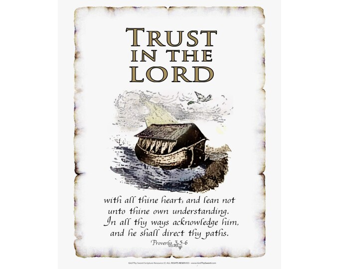 Proverbs 356 KJV Trust in the Lord With All Thine