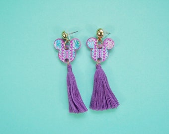 Lilly Large Mouse Tassel Earrings